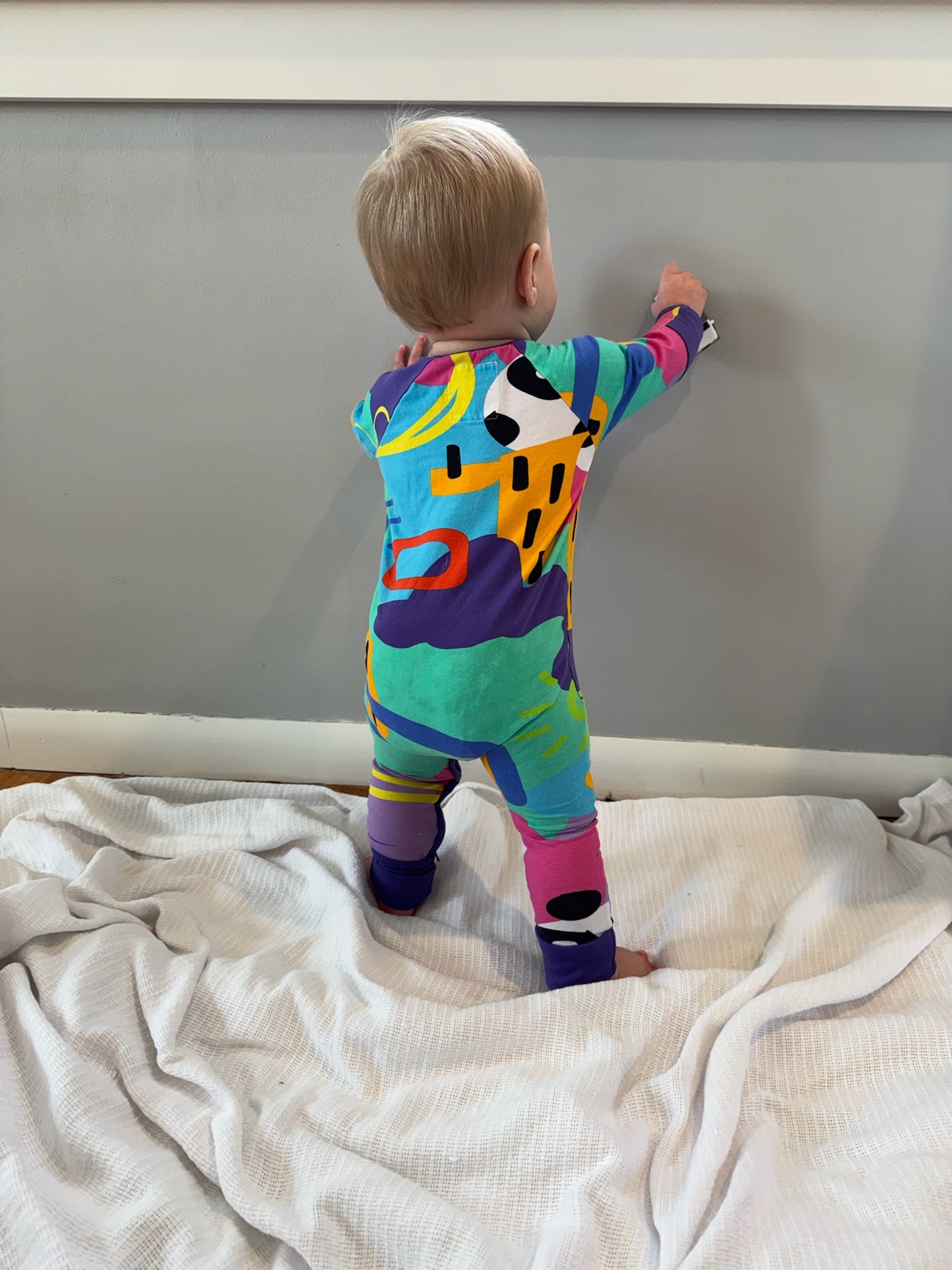 Pandi Onesie with perfect plum trim