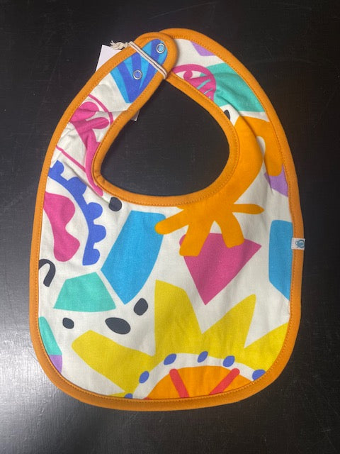 Sunsea Bib with juicy tangerine trim